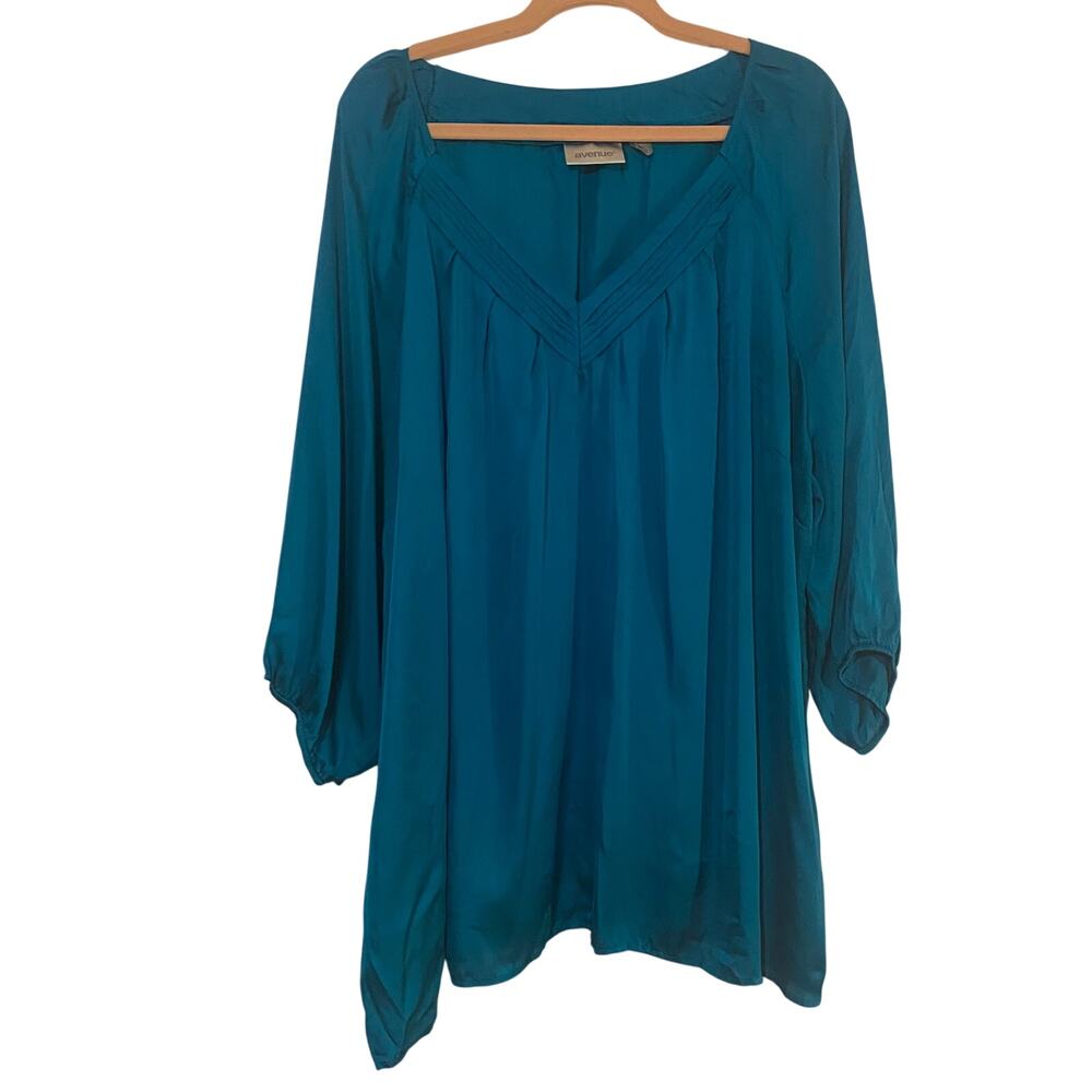 Avenue Teal Plus Size Blouse - Size 30/32 - Great Condition!